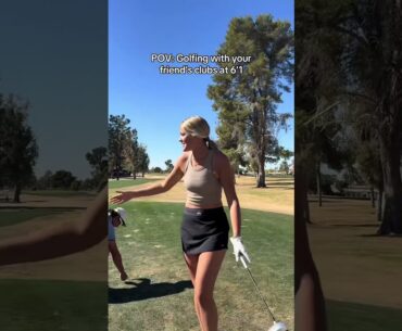 That’s not a men’s standard 😂 #golf #range #golfgirl #tallgirl