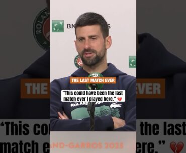 Djokovic after his loss at Roland-Garros to Sinner