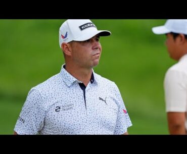 Gary Woodland Holds Back Tears as Amanda Balionis Brings Up His Brain Surgery Journey