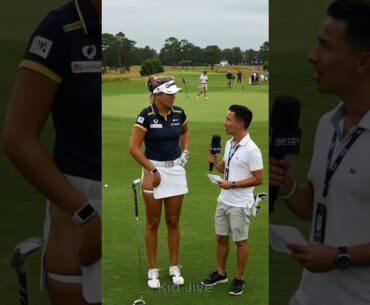 The Tallest Golfer Shocked Everyone During the Interview 😳⛳#golf #short #tallwomen #sports