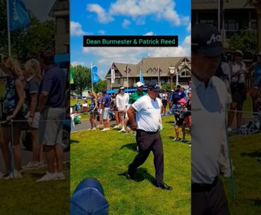 Dean Burmester and Patrick Reed in action at LIV Golf Chicago. #deanburmester #patrickreed Golf Vlog