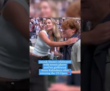 Jannik Sinner celebrated with Anna Kalinskaya after winning the US Open ❤️ #shorts