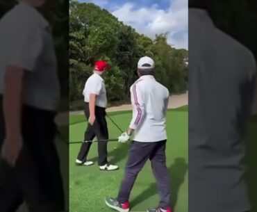Donald Trump golf swing!!!! ⛳️ #shorts #golf #subscribe #sports #trump