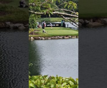 Richard Bland on the 18th at LIV Golf UK