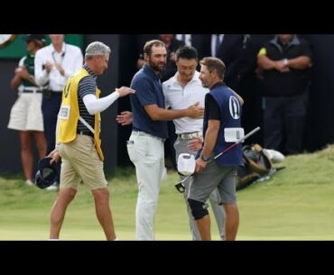 Scottie Scheffler hilarious two word joke for Haotong Li at the Open