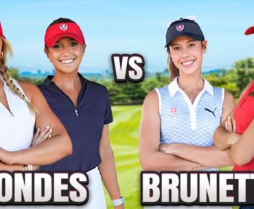 Blondes vs Brunettes Golf Match Gets HEATED! (Cheating Accusations & Lake Jump Punishment)