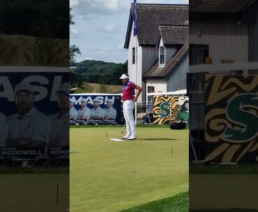 Ian Poulter practising at LIV Golf UK #golf #golfshorts #livgolf