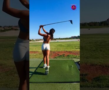 Amazing Golf Swing you need to see | Golf Girl awesome swing | Golf shorts |  Michele