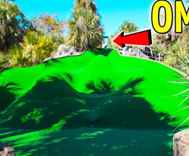 We Played the WORLD'S BIGGEST Mini Golf Hole!