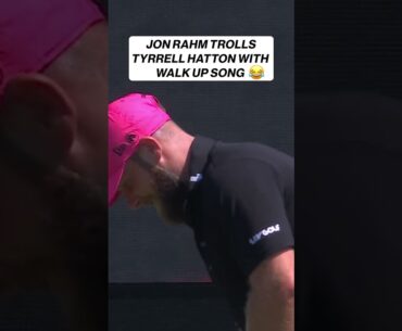 Jon Rahm TROLLS Tyrrell Hatton with "I'm a Little Teapot" walk-up song 🤣 🎶 #golf #livgolf #golfer