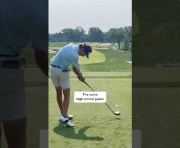 High School Junior leapfrogs Tiger Woods ⛳️ #shorts