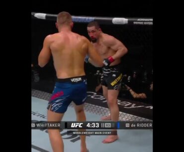 Robert Whittaker knocks down Reinier de Ridder