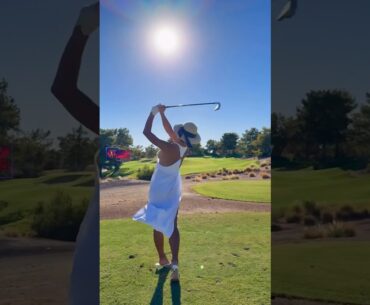 Amazing Golf Swing you need to see | Golf Girl awesome swing | Golf shorts | Alexandra Harju