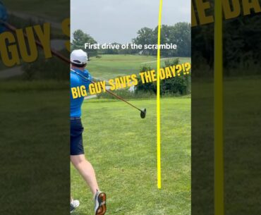 First Tee Shot… All Pressure on the Big Guy 😳