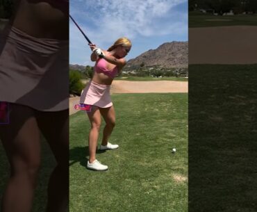 Amazing Golf Swing you need to see | Golf Girl awesome swing | Golf shorts | Claire He