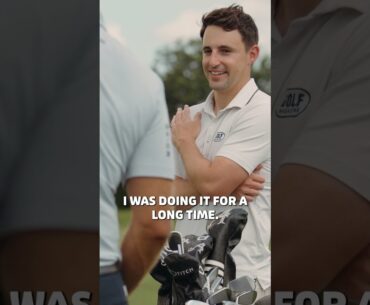 How to hit a fade: taught by Dustin Johnson on the range at LIV Golf.