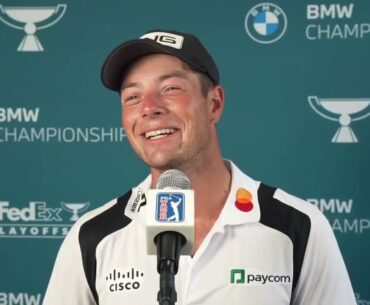 Viktor Hovland Finds New Swing Feel Before BMW Championship | Round 1 Interview