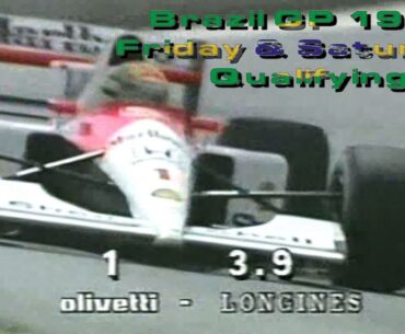 F1 Brazil 1991 - Friday & Saturday Qualifying 🇧🇷