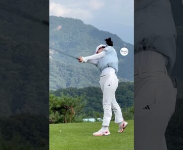 스윙에 빠져들다 🩵🤍 #돌격대장 #윰블리 | KLPGA 황유민(Yumin Hwang) #응원릴레이2025