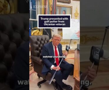 Zelensky presents Trump with Ukraine war veteran's golf putter ⛳