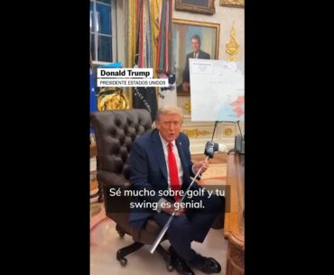 DONALD TRUMP agradece palo de golf regalado por soldado de UCRANIA #shorts