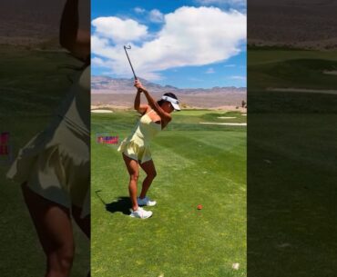 Amazing Golf Swing you need to see | Golf Girl awesome swing | Golf shorts |  Michele