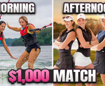 Wakesurf Competition Winner Gets Advantage in $1,000 Golf Match | Golf Girl Games