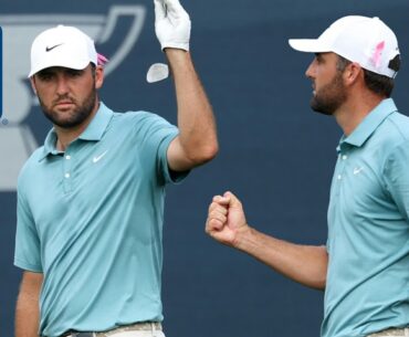 SPECTACULAR Scottie Scheffler chip-in birdie on 71st hole | Round 4 | BMW Championship | 2025