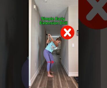 FIX Your Early Extension At Home 💪🏻 #hallway #golfinstruction #golfexercise