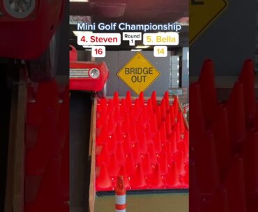 Mini Golf Championship Round 1, 4. Steven vs 5. Bella (Holes 7-8) #minigolf #golf #viral