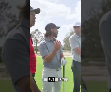 Tiger talks fairway woods with Scottie and Tommy (Part II) #fyp #golf #tigerwoods #scottiescheffler