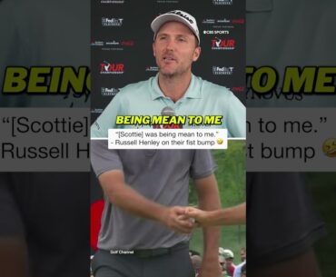 Russell Henley says Scottie was "being mean" to him 😂 #shorts #golf #pgatour