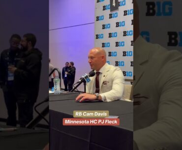 PJ Fleck on Transfer RB Cam Davis