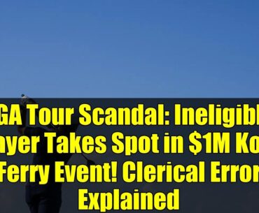 PGA Tour Scandal: Ineligible Player Takes Spot in $1M Korn Ferry Event! Clerical Error Explained