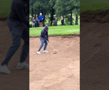 Matt Fitzpatrick out of the sand at The British Masters ⛳️