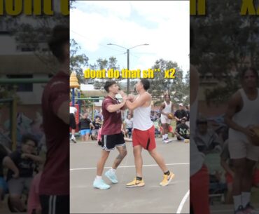 1v1 almost got out of control until I did this🤣 #basketball #streetball #mattkiatipis