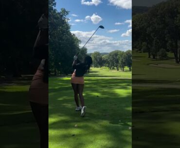 Amazing Golf Swing you need to see | Golf Girl awesome swing | Golf shorts | Waiyi Chan