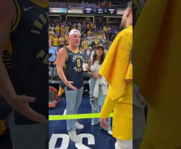 Tyrese Haliburton and Pat McAfee Link Up After Indiana Pacers Game 4 Win Over Knicks