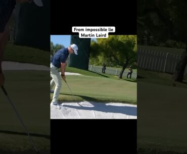 Martin Laird's bunker shot from impossible lie