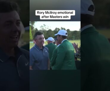Rory McIlroy was overcome with tears of joy as he embraced his wife Erica Stoll