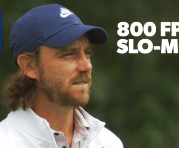 Tommy Fleetwood's golf swing | ULTRA slow-motion camera
