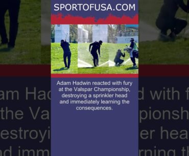 Angry pro smashes sprinkler at Valspar, absolute chaos ensues #shorts