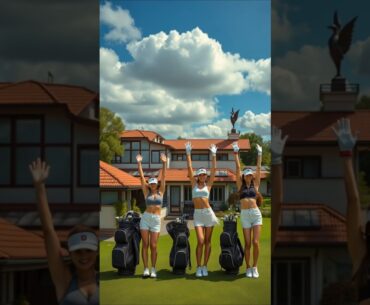 Just 3 Seconds to the Golf Course! #femalegolfer #golfswing #golftravel #golfgirls #beautifulgolfer