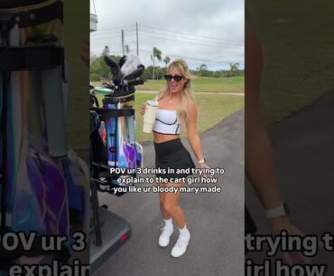 Pick one: bloody mary, mimosa, transfusion, or beer? 🥤🥂🧃🍻⛳️ #golf #golfgirl #golfdrink #golfbabe