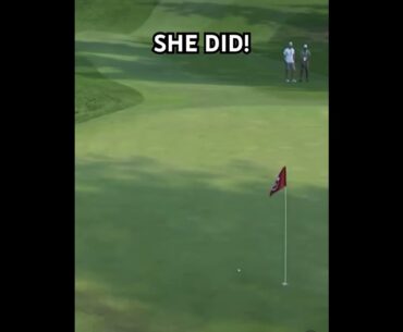SHE DID! #lekagolf #bunkerskills #howtochipfromabunker