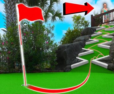 We Attempt a SUPER HARD Mini Golf Course with My Parents!