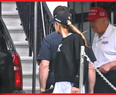 WATCH: President Trump Makes Public Appearance at Golf Course After Health Rumors | N18G