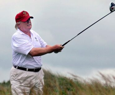 How many times did President Donald Trump played golf while in office?