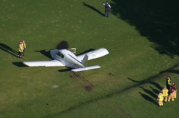 A photo of the plane