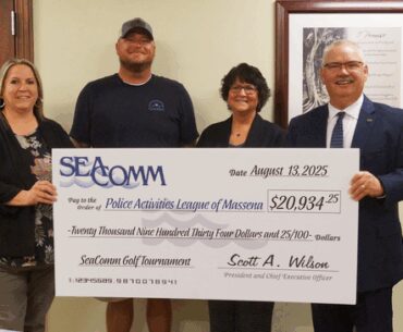 Police Activities League (PAL) of Massena receives nearly $21,000 in golf tournament proceeds
